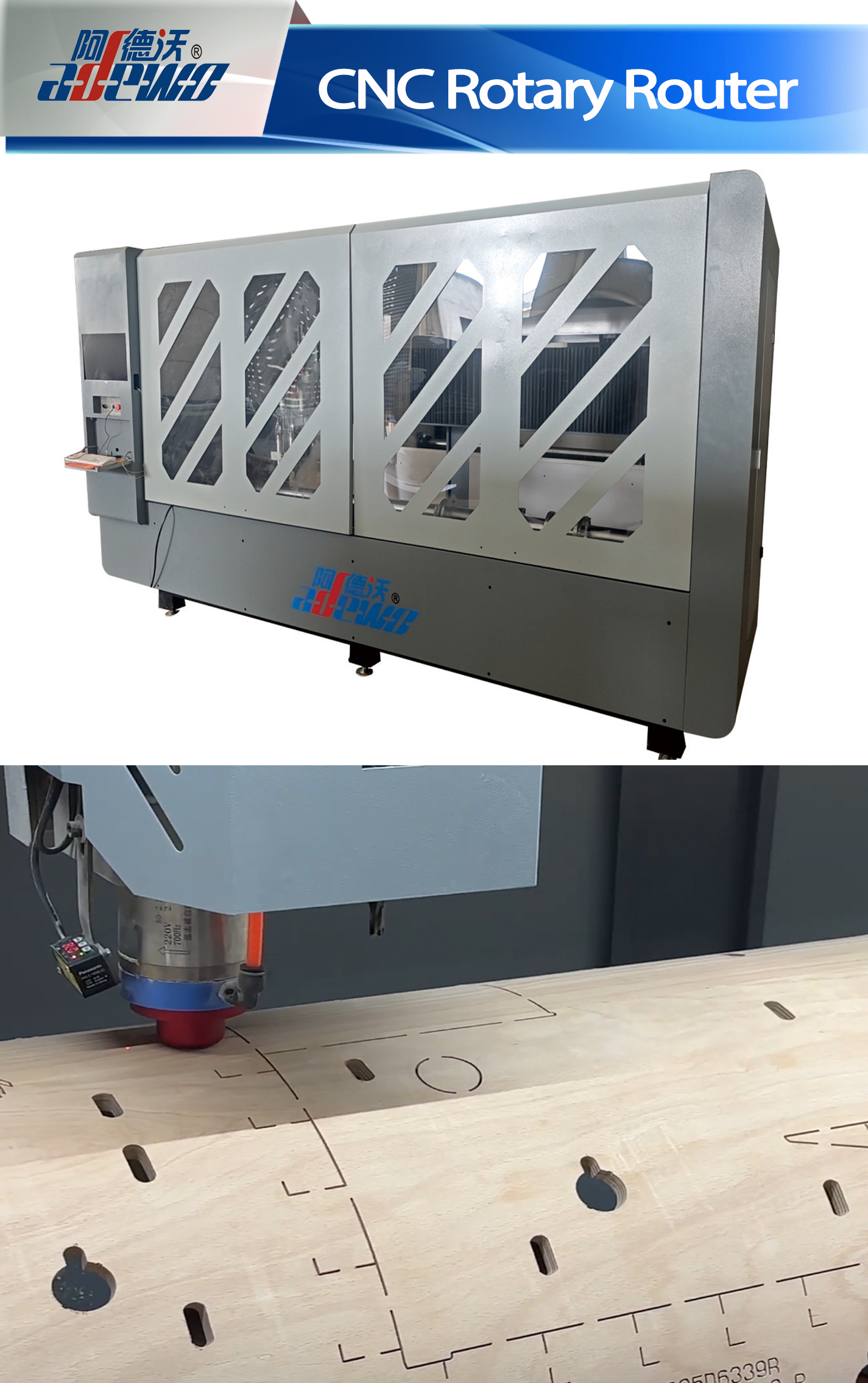 Routeur rotatif CNC