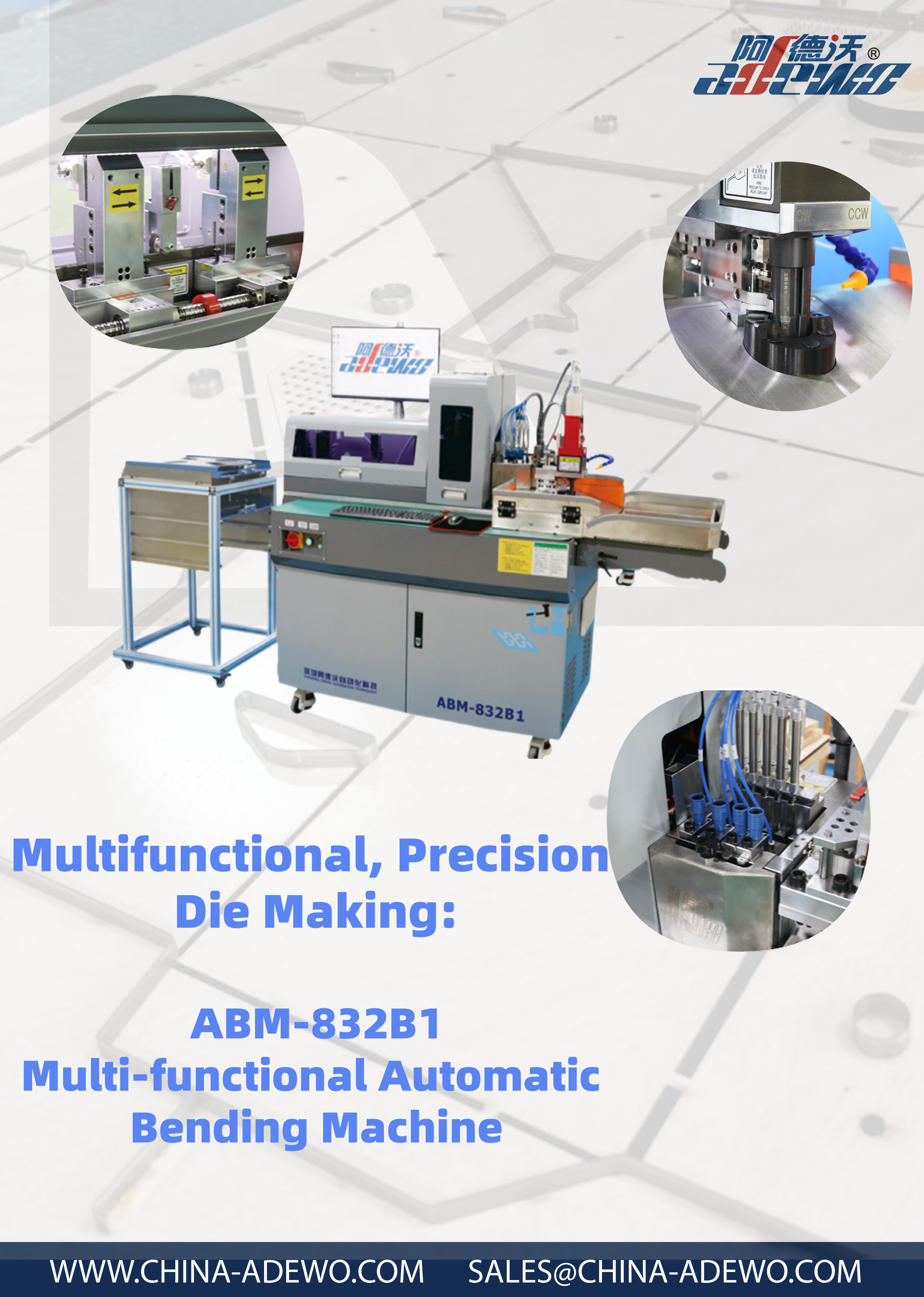 Fabrication de matrices de précision multifonctionnelle : Machine à cintrer automatique multifonctionnelle ABM-832B1