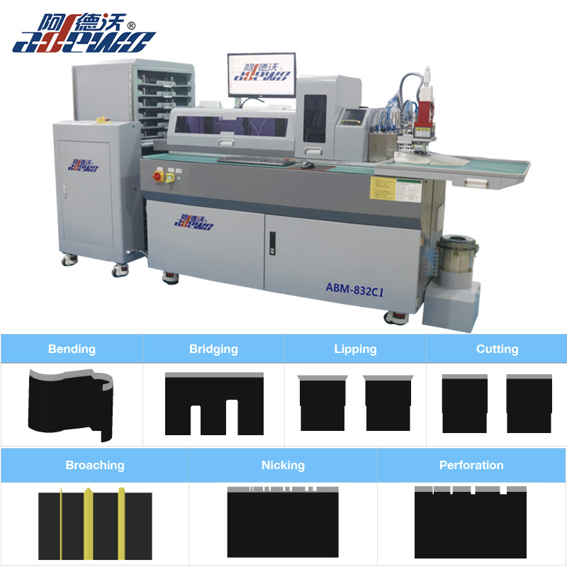 Machine à cintrer automatique de règle d'étiquette multifonctions