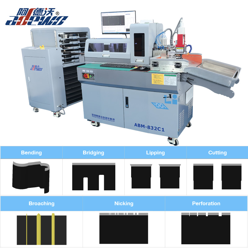 Machine à cintrer automatique de règle d'étiquette multifonctions