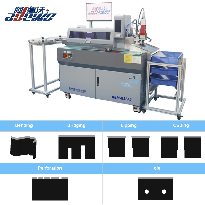 Cintreuse automatique de règles en acier avec perforation